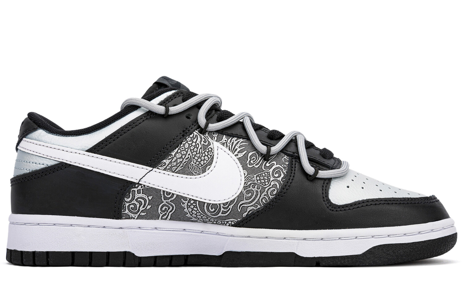 

Кроссовки Nike Dunk Skateboarding Shoes Unisex Low-top Black/grey, черный/серый