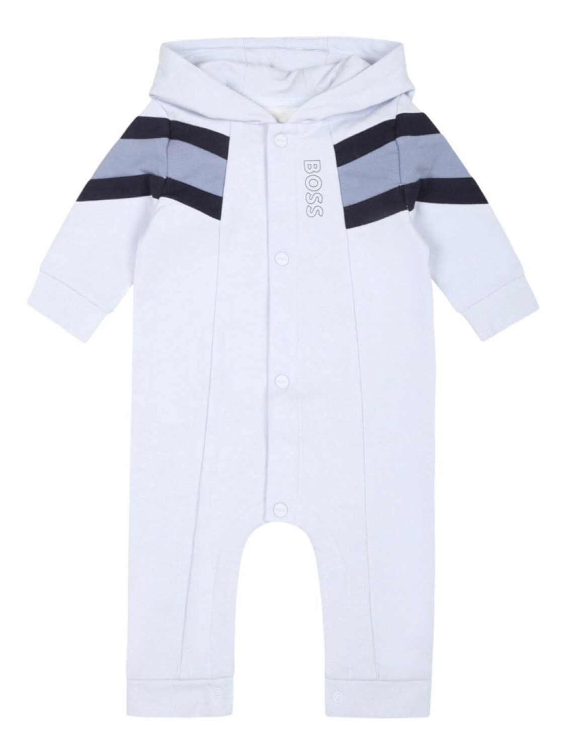 

BOSS Kidswear комбинезон с капюшоном и логотипом, синий