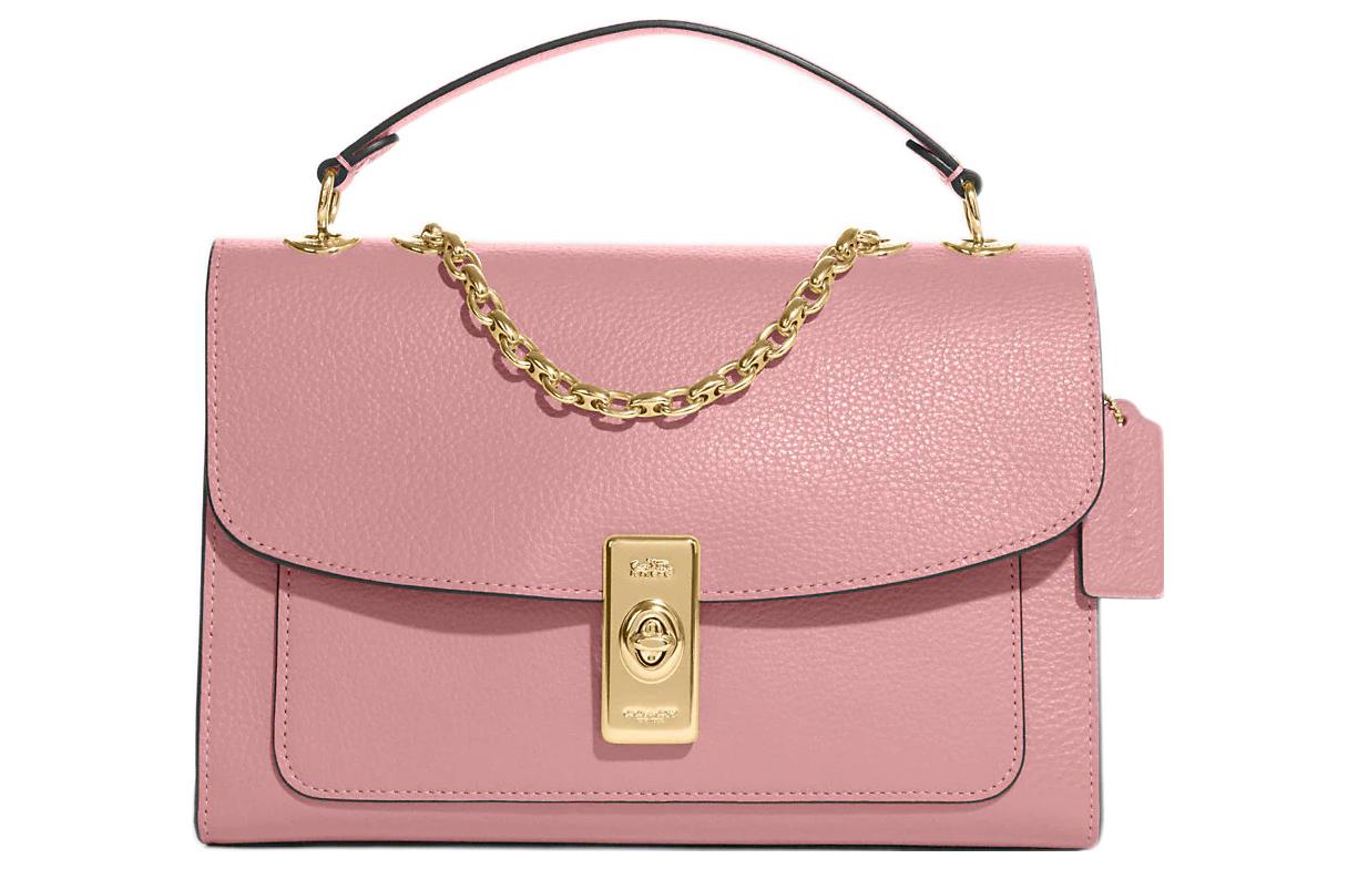 

Lane Leather Портативная Сумка Через Плечо Большого Размера для Женщин Розовый COACH