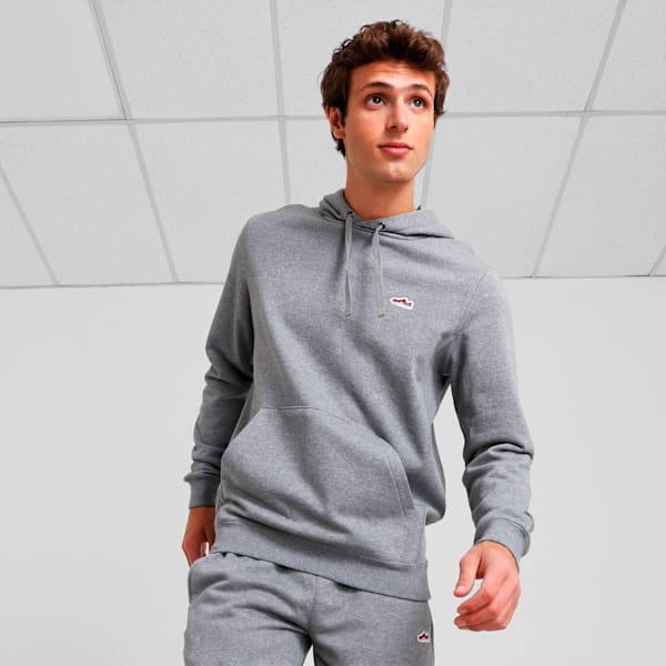 

Мужская толстовка с капюшоном Puma Wardrobe Essentials Suede, серый