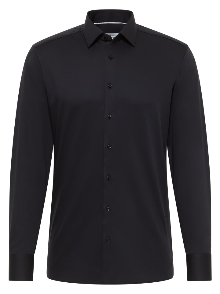 

Рубашка Slim Fit черного цвета Eterna