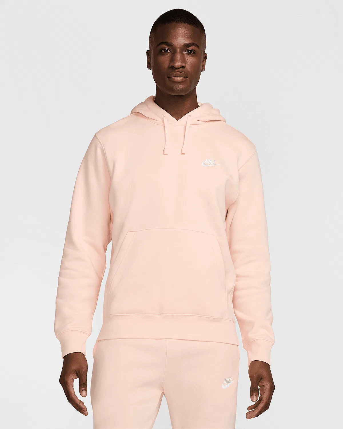 Пуловер худи Nike Sportswear Club Fleece, Washed Coral/Washed Coral/White