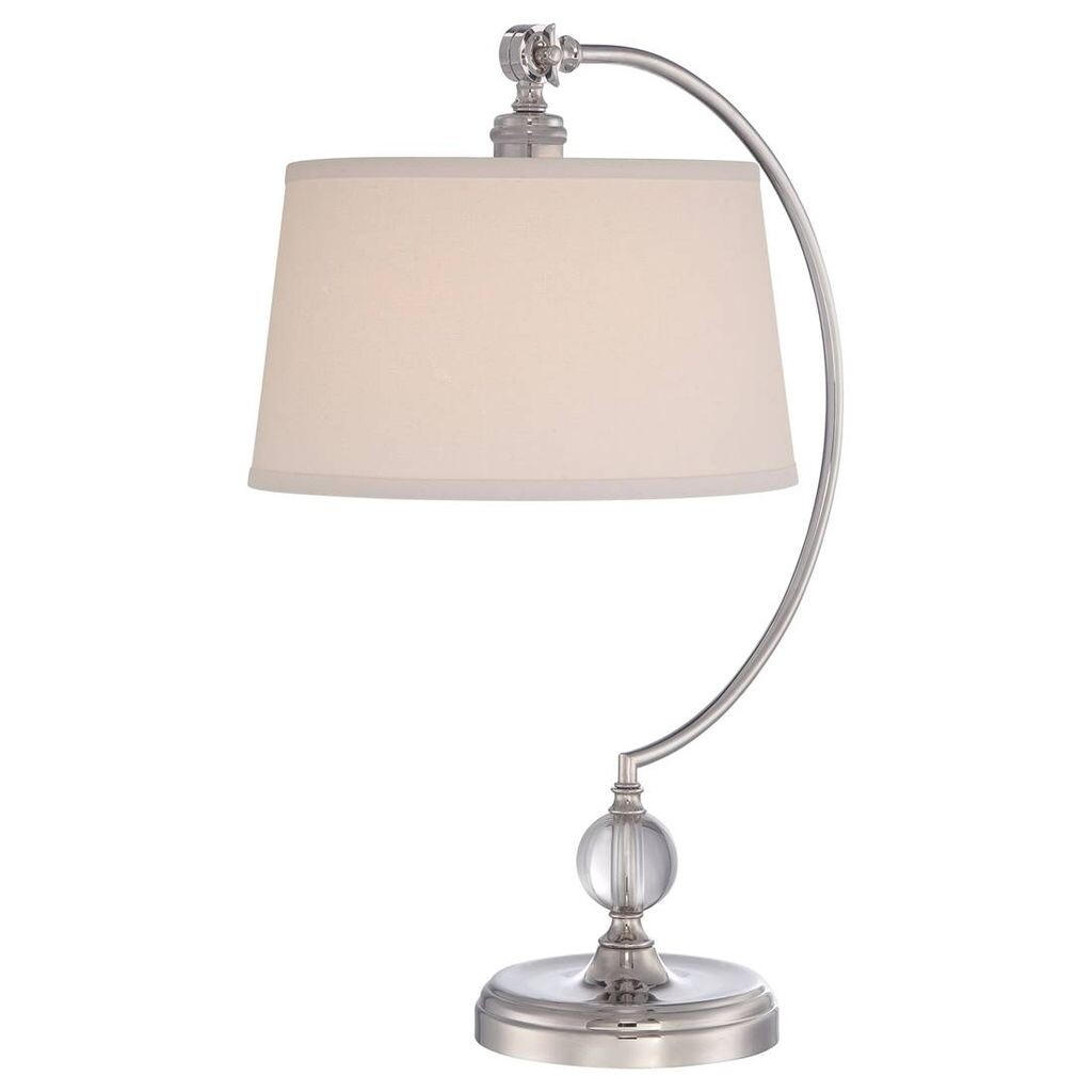 

Лампа Jenkins из полированного никеля с кремовым абажуром Elstead Lighting