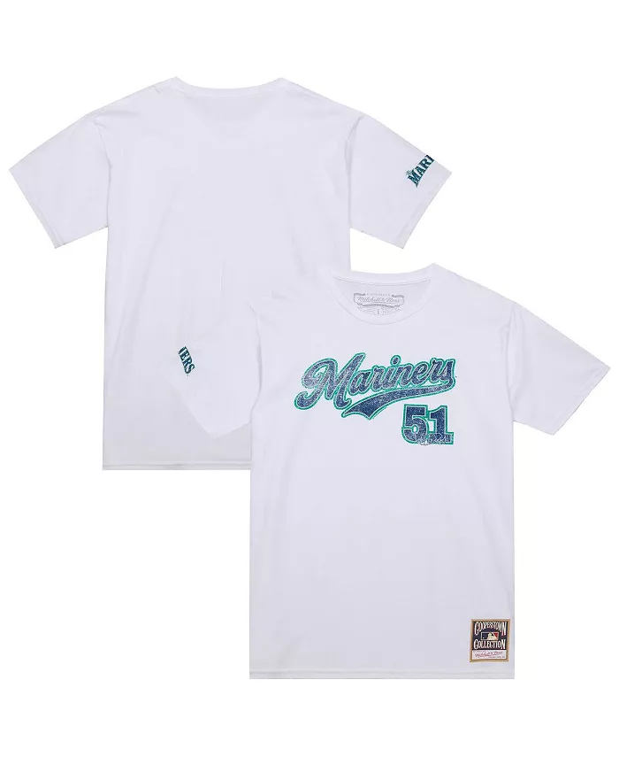 

Мужская футболка Ichiro Suzuki белого цвета Seattle Mariners из коллекции Cooperstown Collection Mitchell & Ness