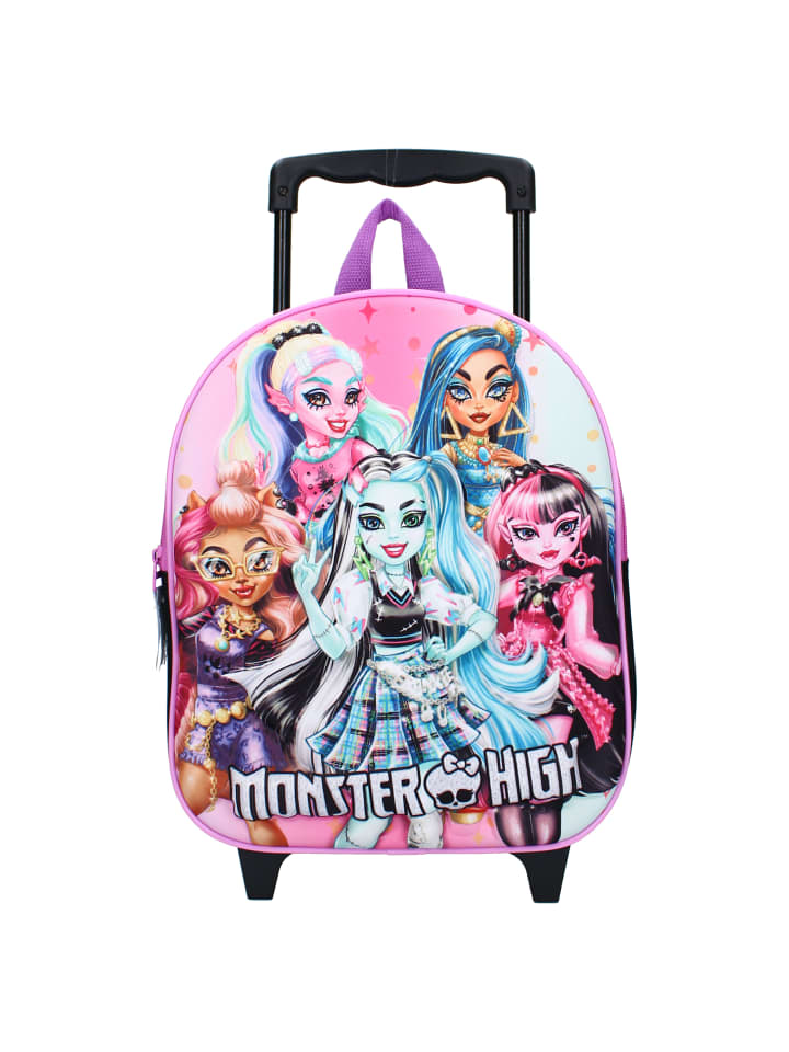 

VADOBAG Рюкзак на колесиках, 3D-сумка Monster High The Boo Crew, черный