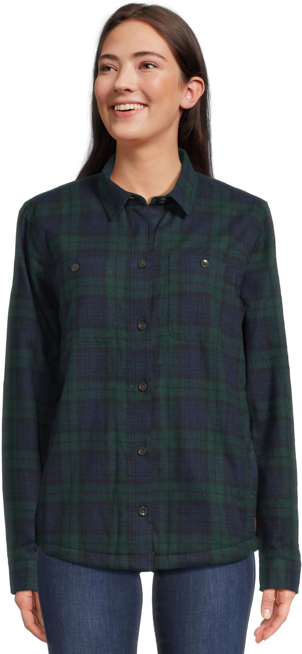 

Рубашка L.L.Bean Scotch Plaid Sherpa Lined Shirt, цвет Black Watch