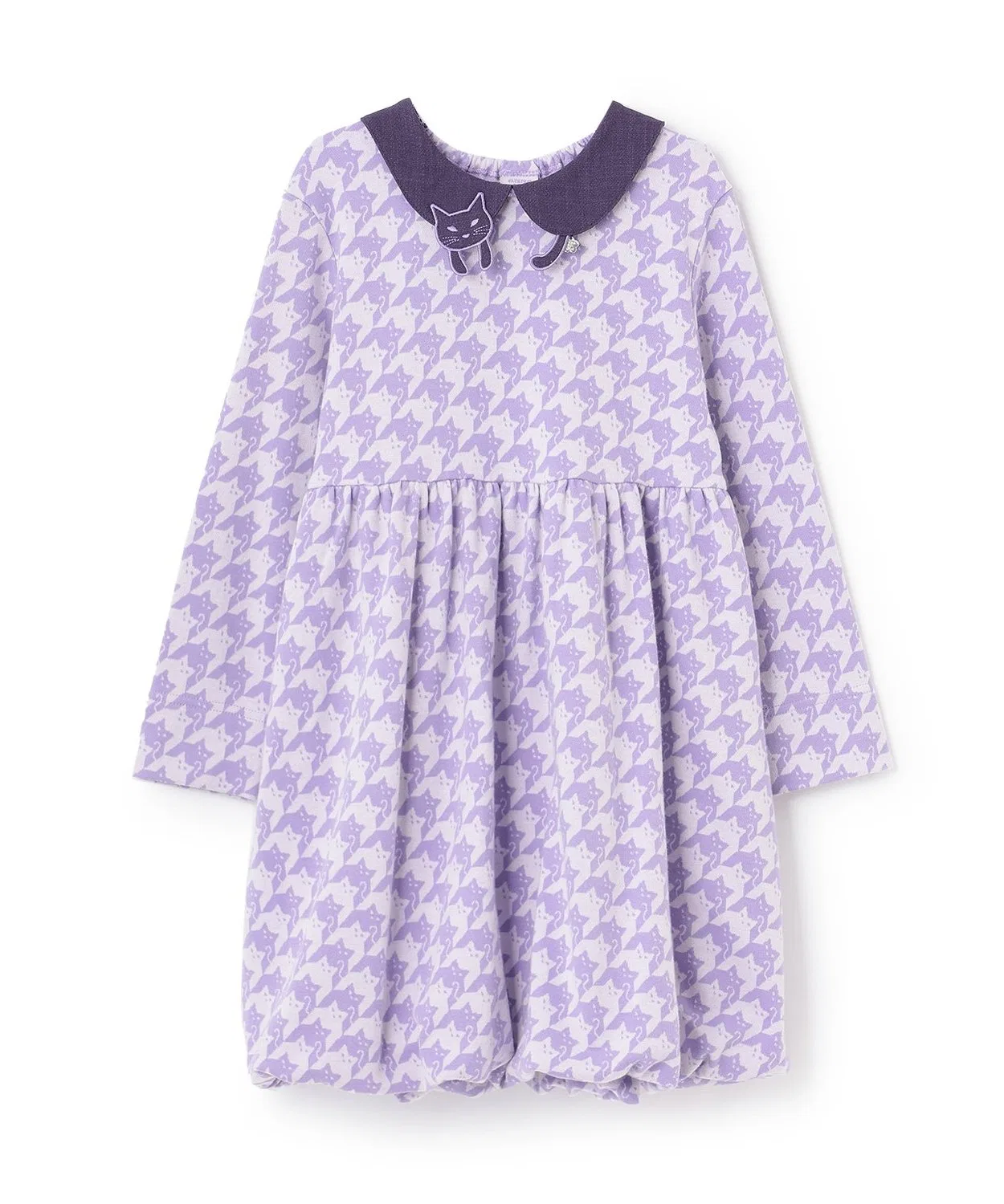 Детское платье с кошачьим принтом ANNA SUI mini лавандовое