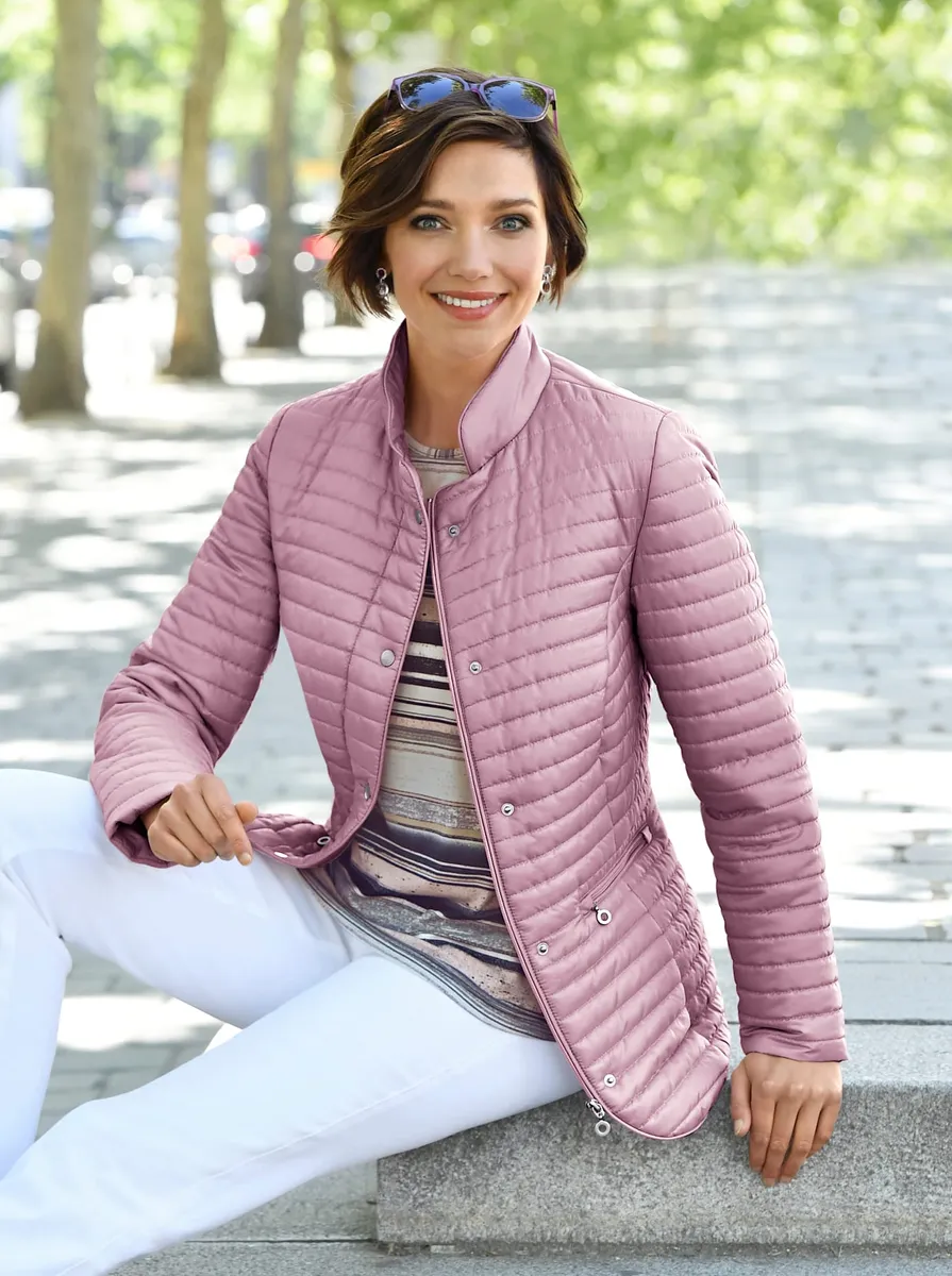 

Повседневного образа: стеганая куртка, без капюшона Casual Looks, цвет Altrosé