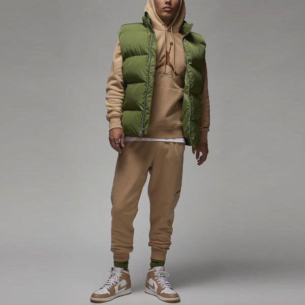 Толстовка Air Jordan Essentials Fleece Hoodie 'Hemp Light British Tan', цвет hemp/light british tan — фото 3