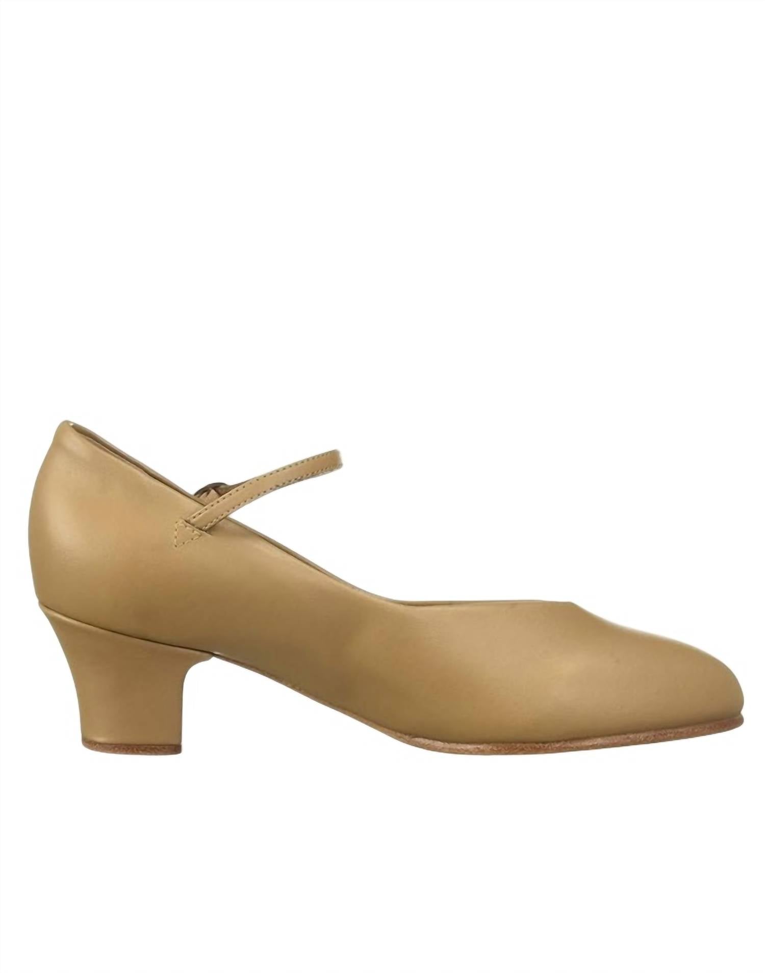 Женские туфли Leo Chorus Line Character Heel в цвете Tan Bloch