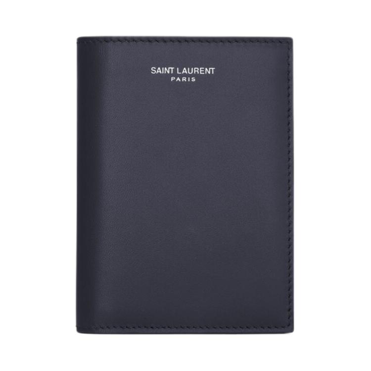 

SAINT LAURENT Кожаный кошелек унисекс темно-синий