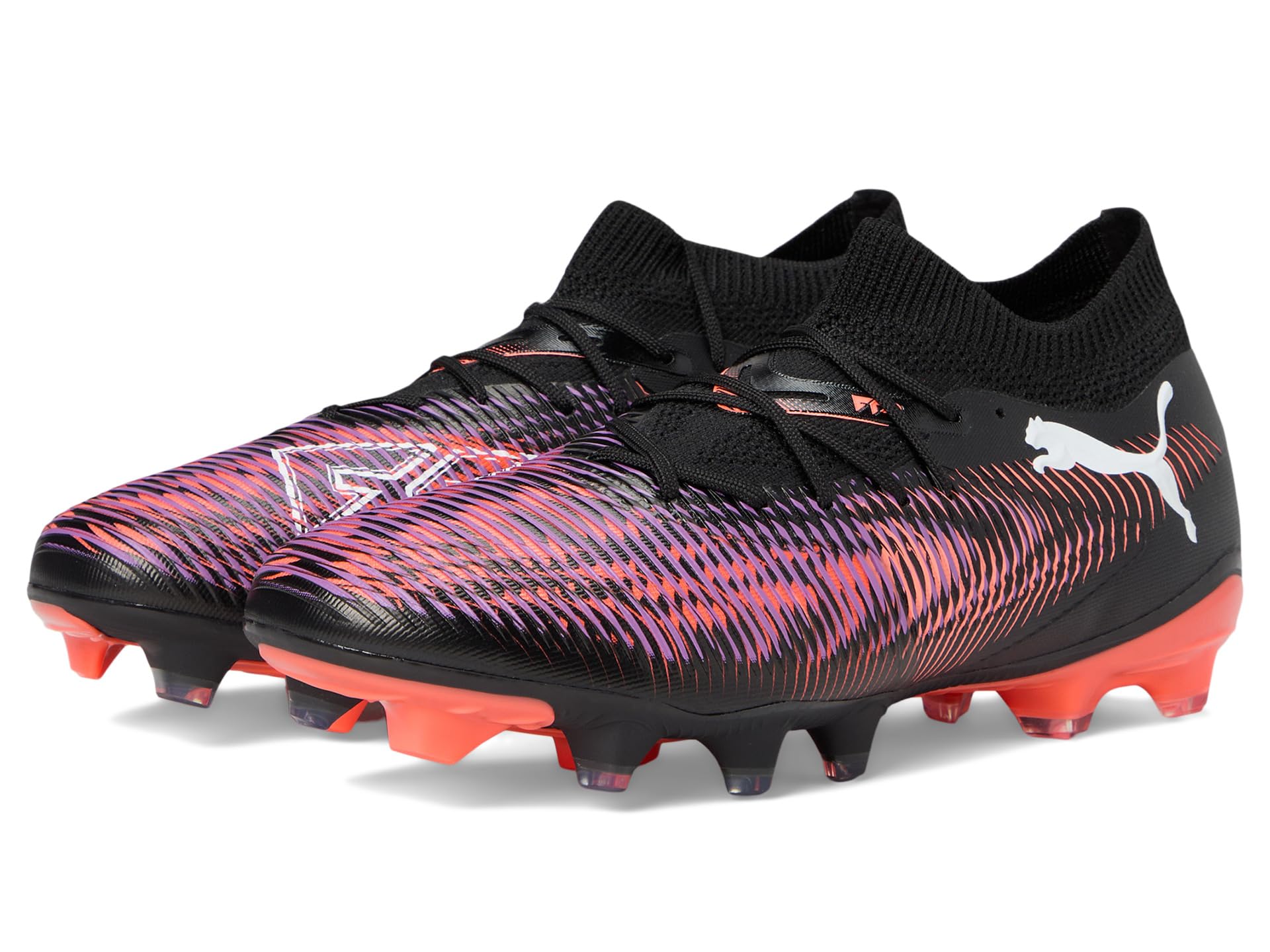 Кроссовки PUMA Future 8 Match Firm, Artificial Ground Soccer Cleats, цвет Puma Black-Puma White-Glowing Red