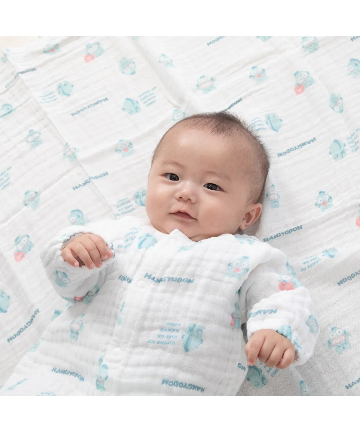 Окутывающее одеяло-пелёнка Sanrio из муслина 100x100 см белый — фото 2