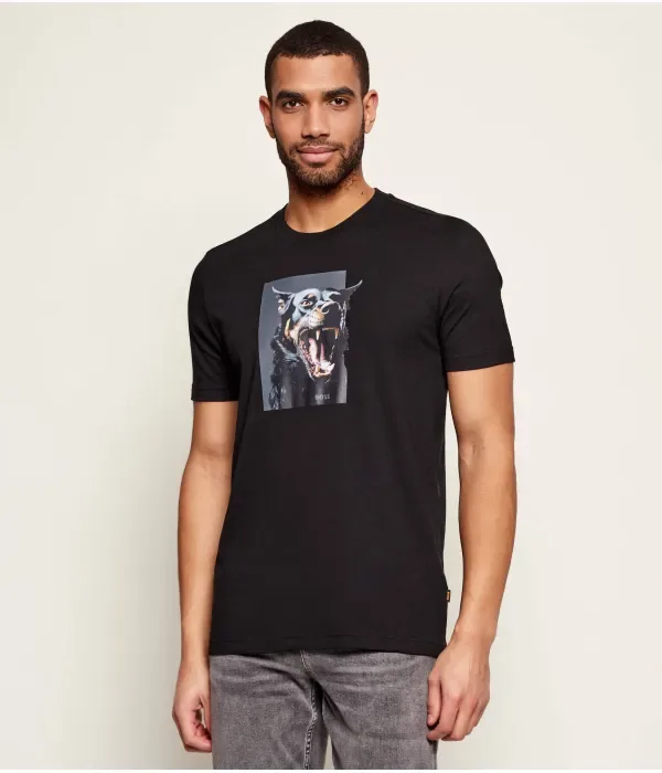 Футболка Te_Dobermann regular fit Boss Orange, черный