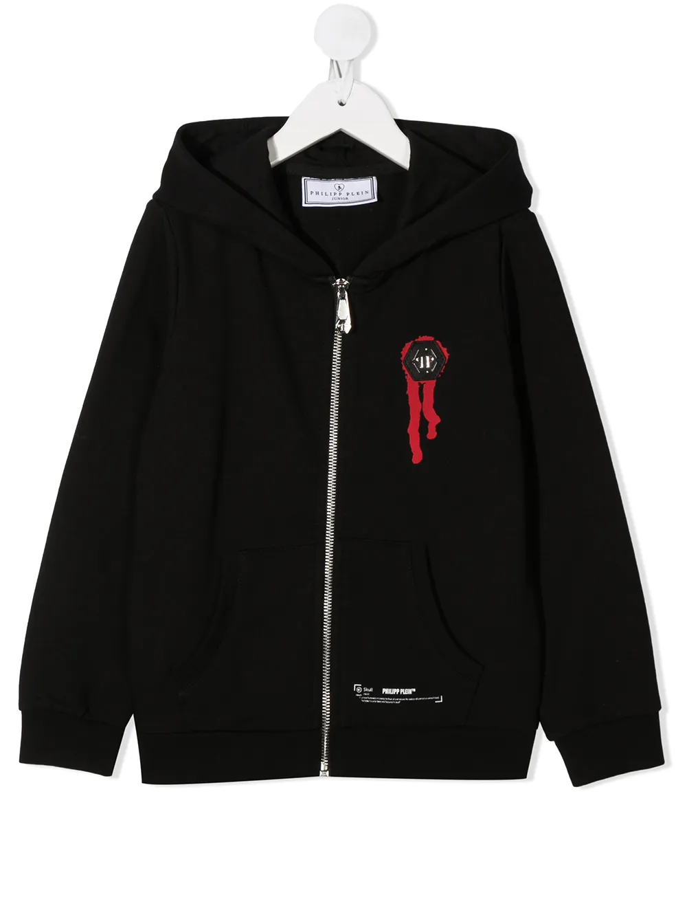 Худи с длинными рукавами Philipp Plein Junior, черный