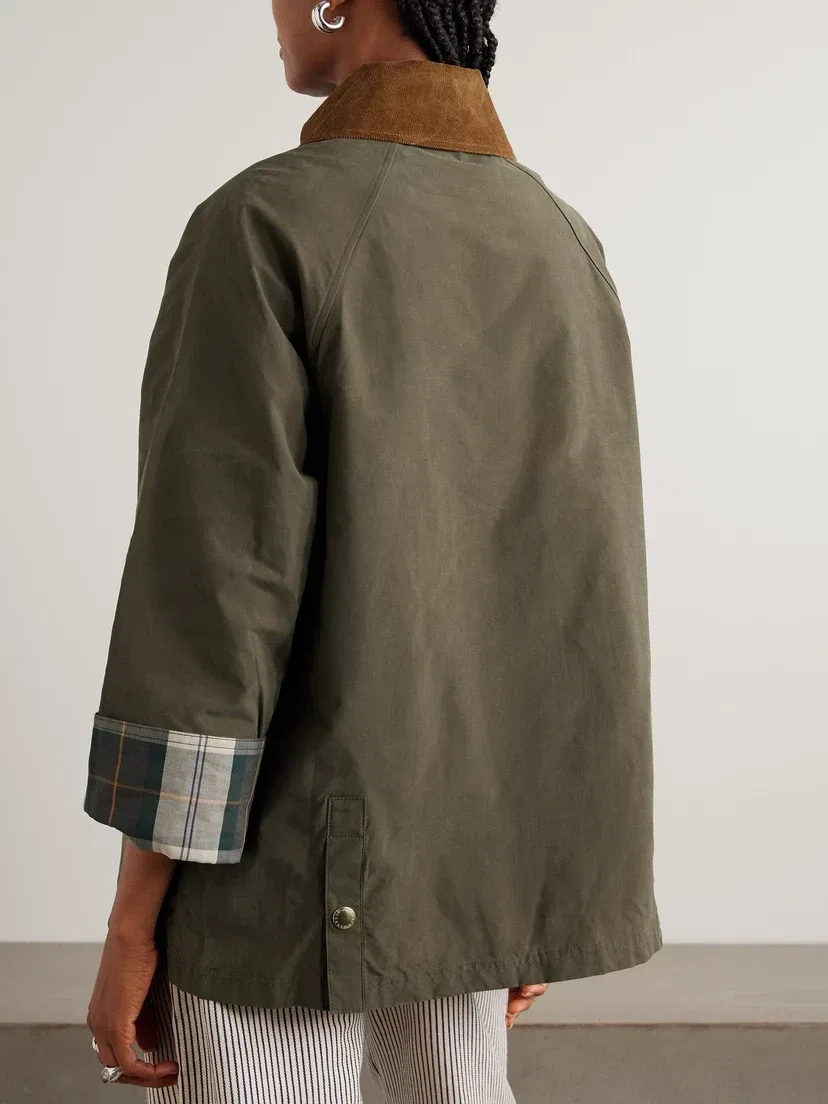 Куртка Icons Bedale из вощеной хлопковой смеси с вельветовой отделкой Barbour, бирюзовый — фото 4