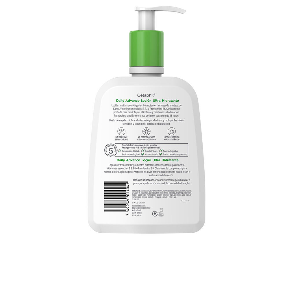 Увлажняющий крем для тела Daily advance loción ultra hidratante Cetaphil, 473 мл — фото 2