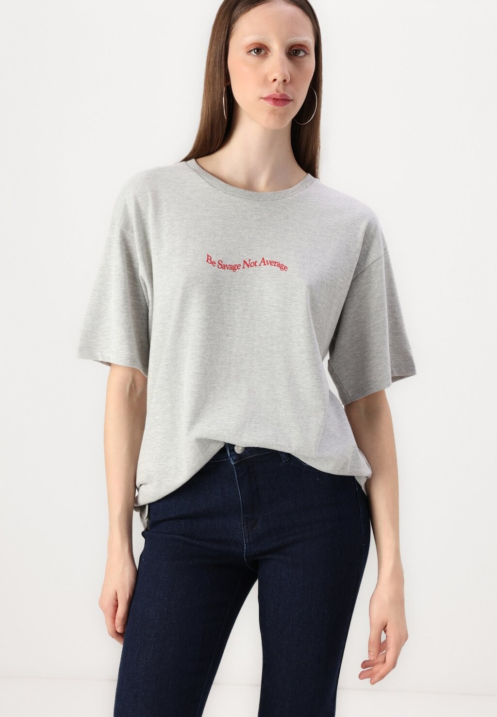 

Футболка с принтом JXMILLOW TEE JJXX, серый