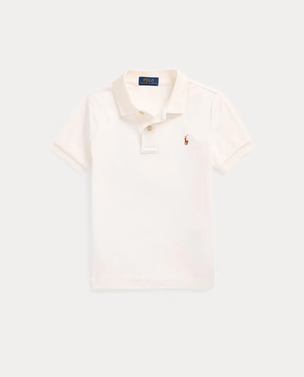 

Рубашка поло для мальчика в хлопковом интерлоке Polo Ralph Lauren, белый