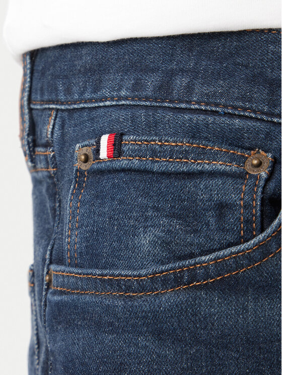 Джинсы straight fit Denton MW0MW41902 Tommy Hilfiger, синий — фото 4