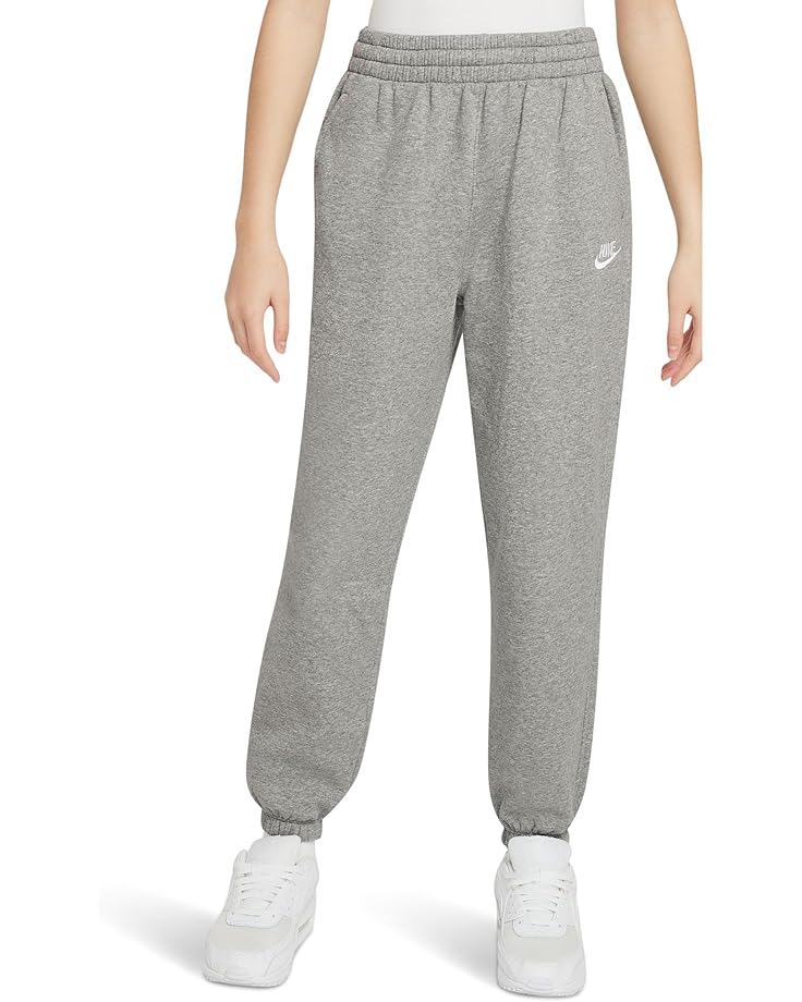 

Брюки Nike Kids Club Fleece Loose Pants LBR, цвет Dark Grey Heather/Base Grey/White