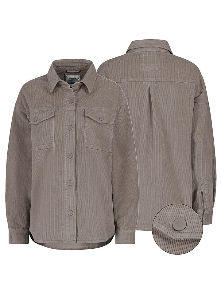 

Вельветовая куртка-рубашка серо-коричневого цвета Eight2Nine