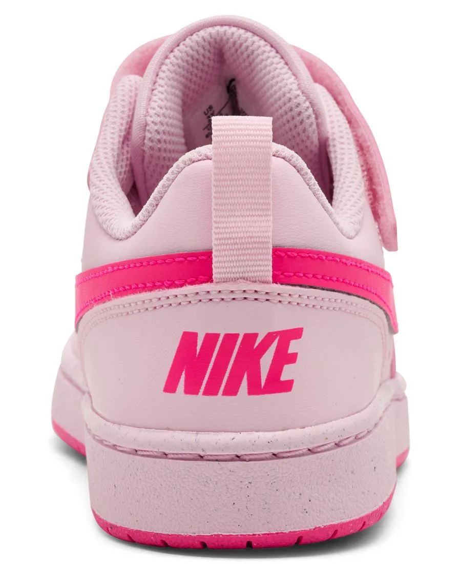 Детские повседневные кроссовки Little Kids Court Borough Low Recraft с застежкой-ремешком от Finish Line Nike, розовый — фото 4