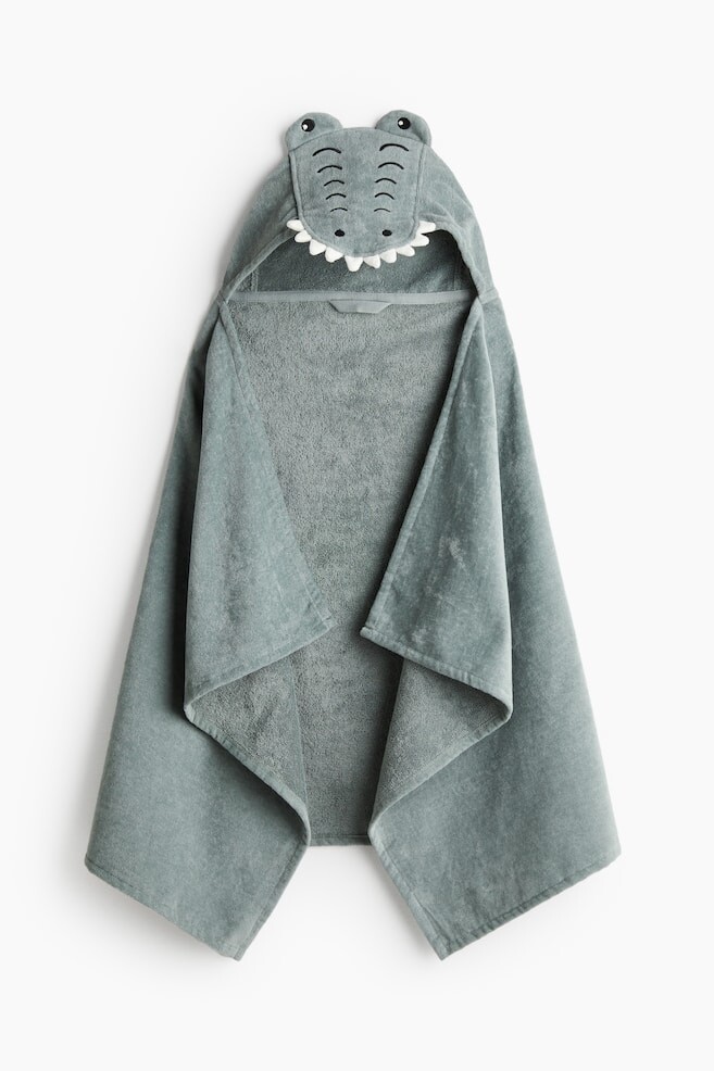 

Банное полотенце с капюшоном H&M, 70x130 см, зеленый