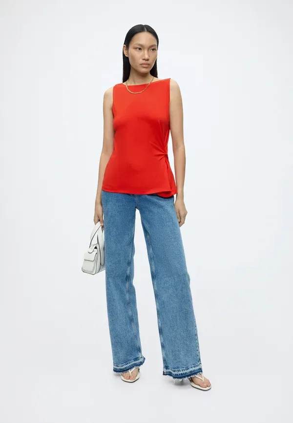 Топ с узлом-интерлок Tommy Hilfiger, огненно-красный — фото 2