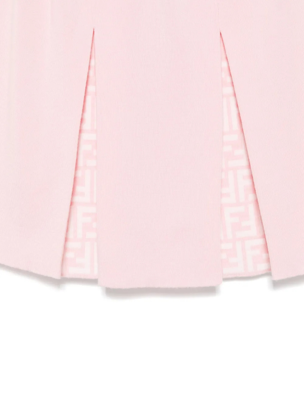 Жаккардовая юбка мини с логотипом FF Fendi Kids, розовый — фото 3