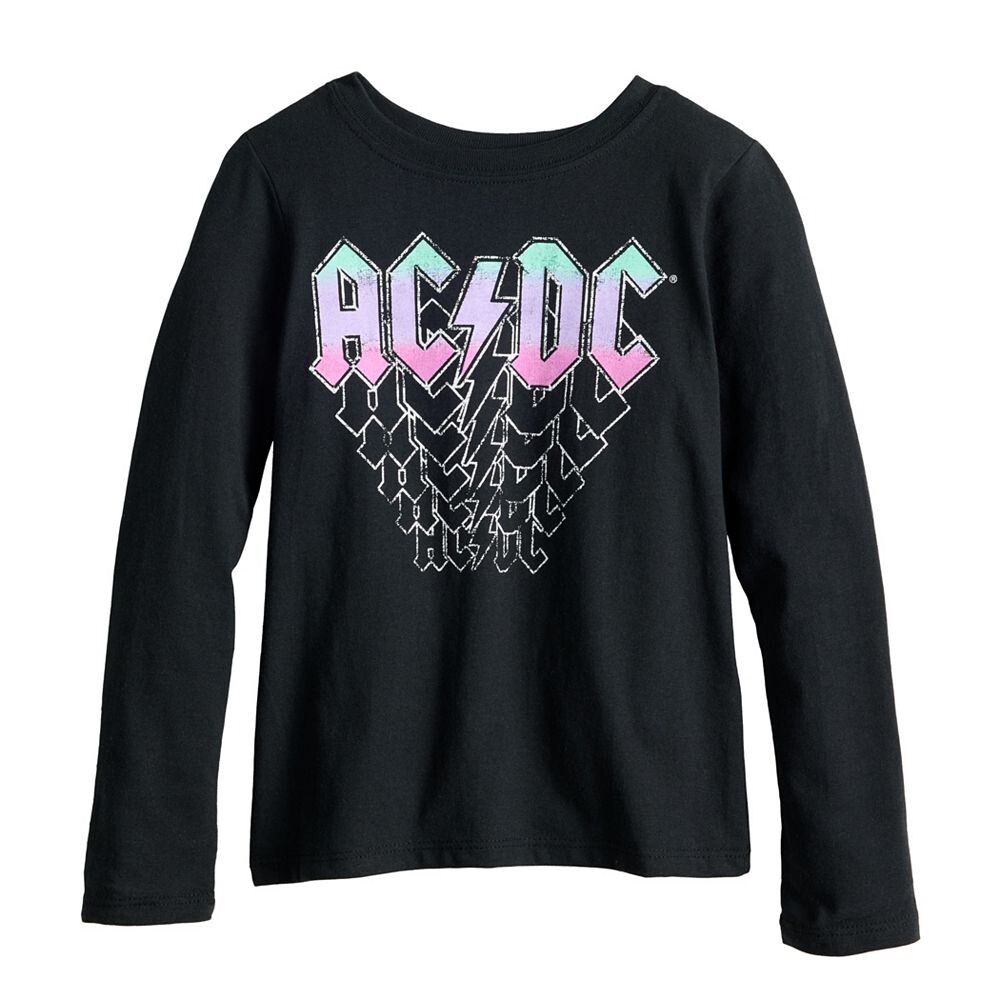 

Футболка ACDC с длинными рукавами и рисунком для малышей и малышей Licensed Character, черный