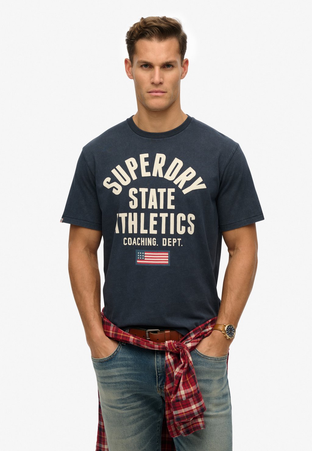 

Футболка с принтом VINTAGE LOGO TOKYO Superdry, синий