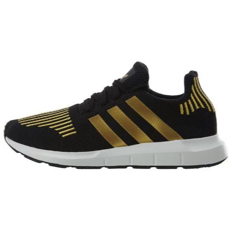 

Кроссовки Adidas Swift Run Black Gold Metallic-White Women's, черный/золотой