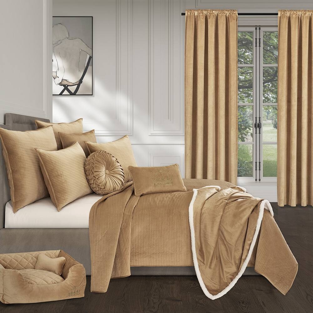 

Комплект одеял Five Queens Court Toulhouse из 3 предметов с накидками, желтый