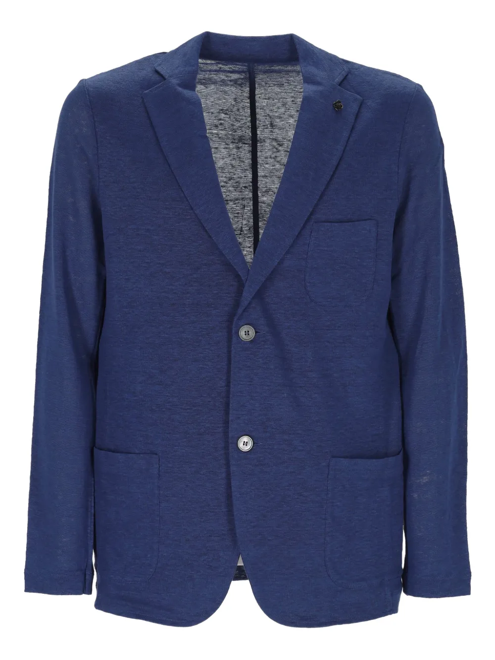 

Льняной однобортный пиджак Gran Sasso, синий