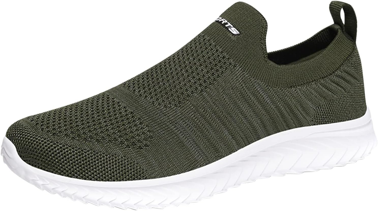 

Мужские слипоны-лоферы Удобные противоскользящие кроссовки для ходьбы Дышащие легкие вязаные повседневные кроссовки для прогулок, путешествий и работы Generic, зеленый