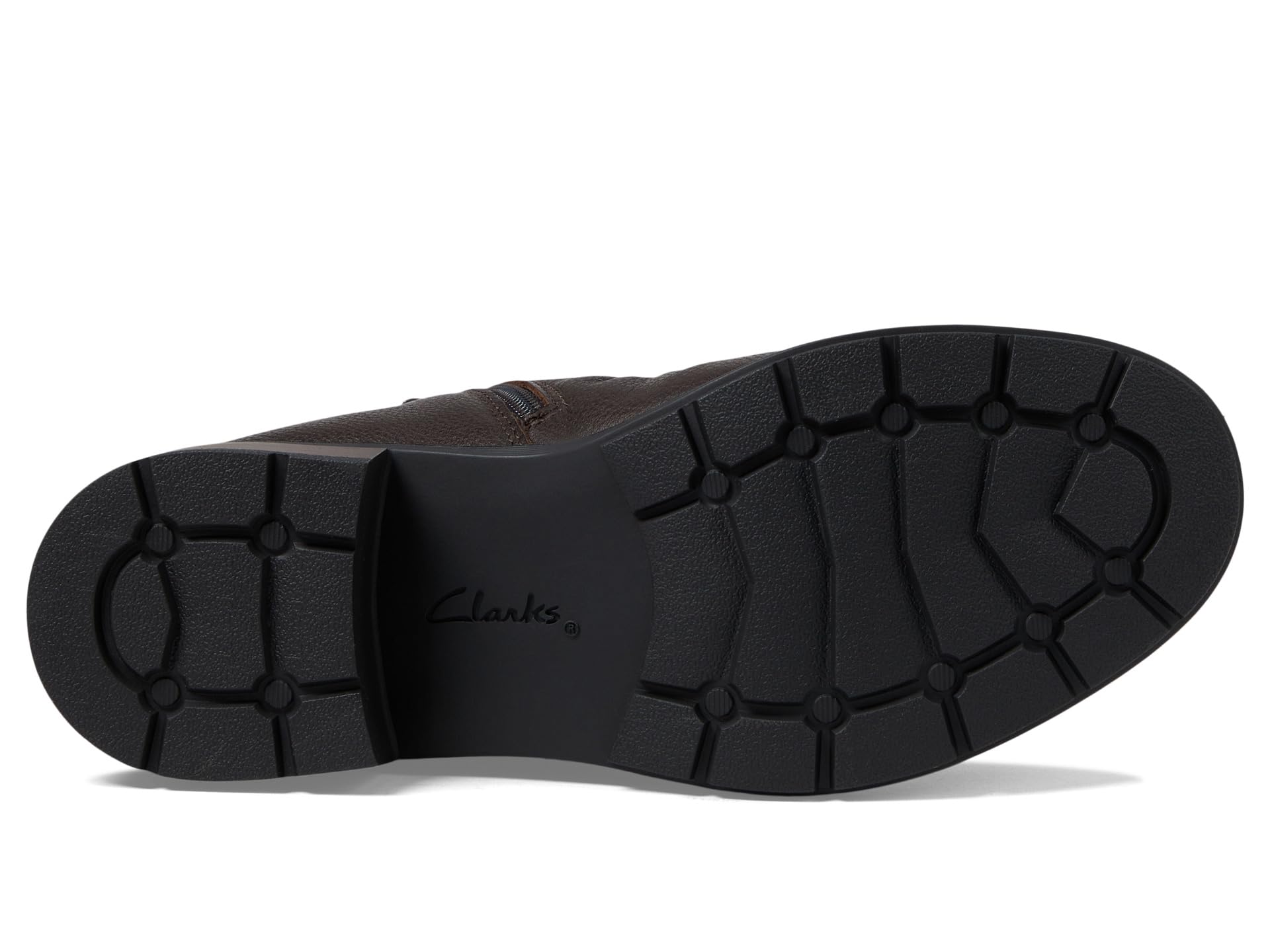 Ботинки женские Clarks Hearth Rose кожаные высокие, темно-коричневый — фото 3