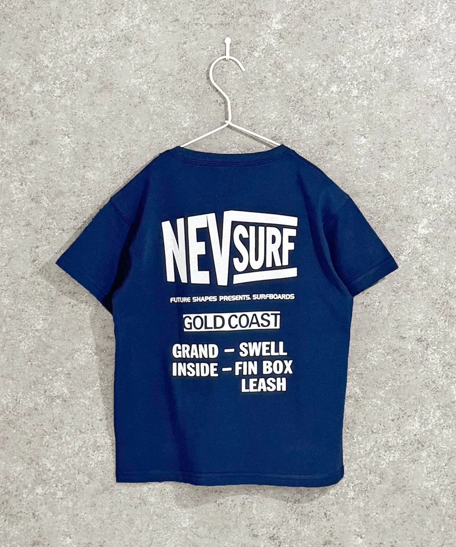 Детская футболка с логотипом NEV SURF тёмно-синего цвета