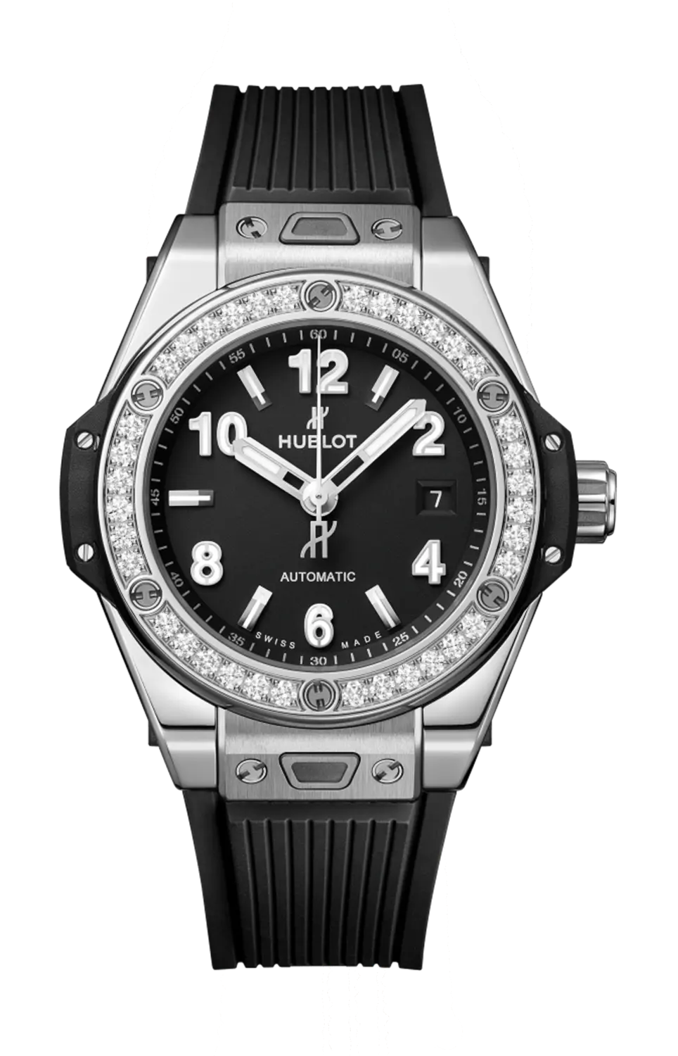 

Часы Hublot Big bang one click из стали с бриллиантами 33 мм