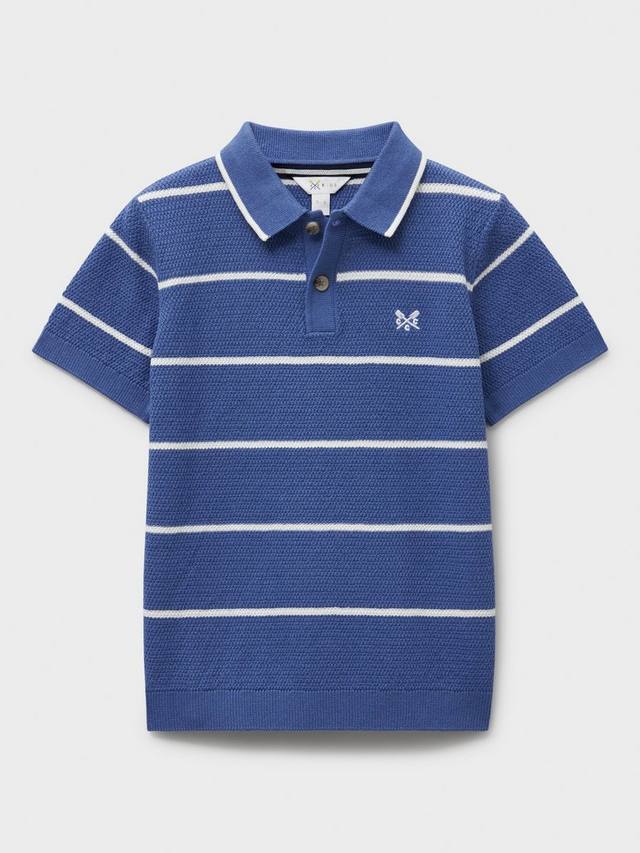 

Детская полосатая хлопковая поло Crew Clothing