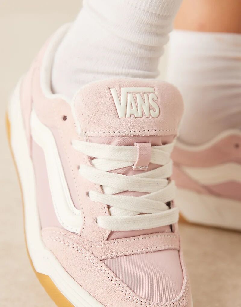 Нейлоновые кроссовки Vans Hylane светло-розового и кремового цветов — фото 4