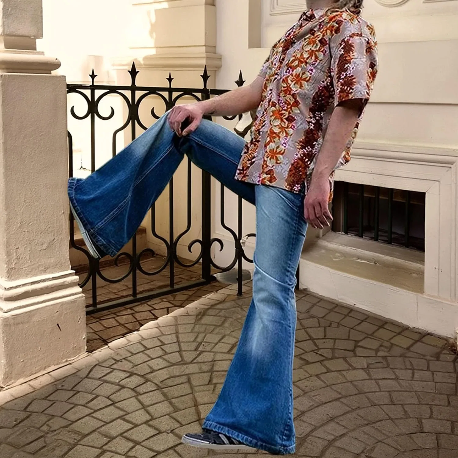 Джинсы свободные Y2K, Classic Fashion, синие — фото 3