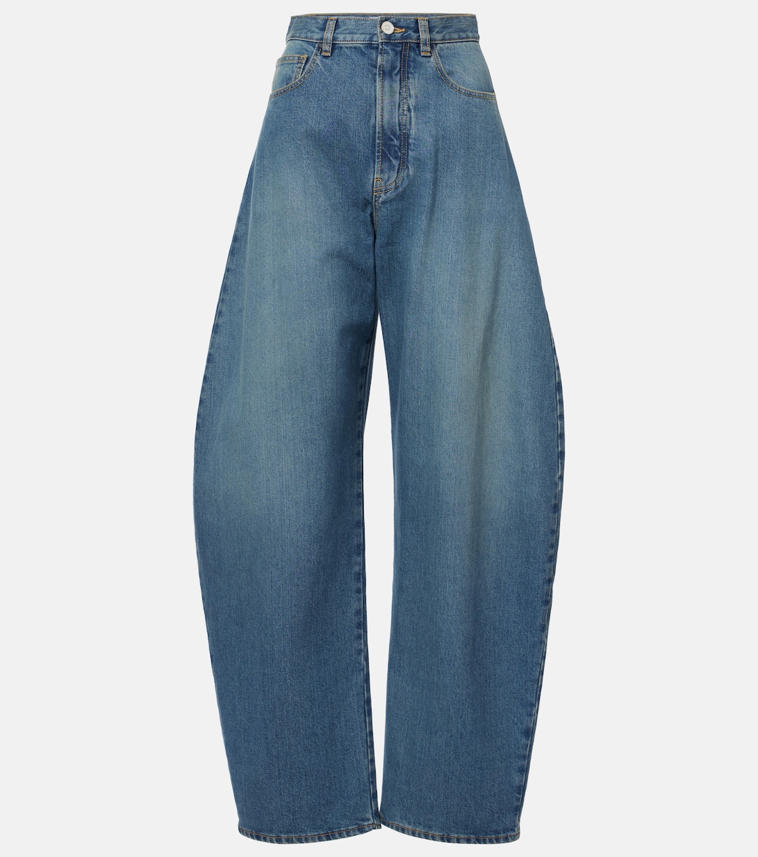 

Джинсы с завышенной талией и расклешенными штанинами Alaïa, Bleu Vintage