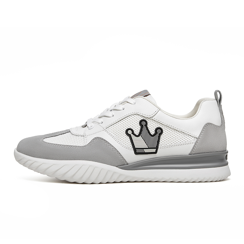 

CROWN Низкие повседневные мужские кроссовки бело-серые, цвет White Gray