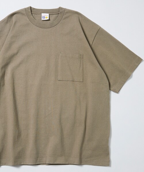 

Футболка с коротким рукавом, круглым вырезом и карманом, плотная ткань (297 г) FREAK'S STORE, бежевый