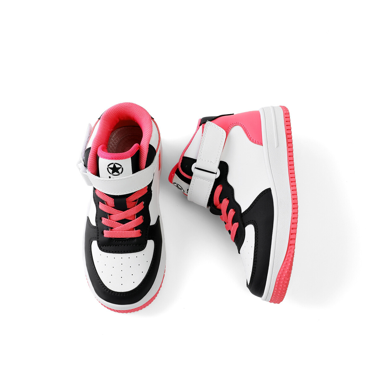 Детские кроссовки для скейтбординга Kids Mid-top Black/розовые Jeep, розовый — фото 2