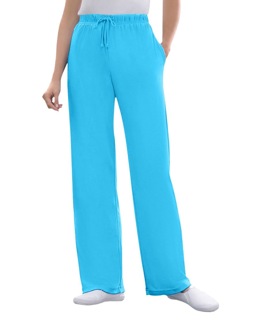 

Спортивные трикотажные брюки прямого кроя больших размеров от Bel Size Within Woman Within, Paradise blue