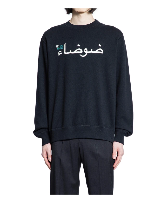 

Черная хлопковая трикотажная футболка с круглым вырезом Undercover, черный