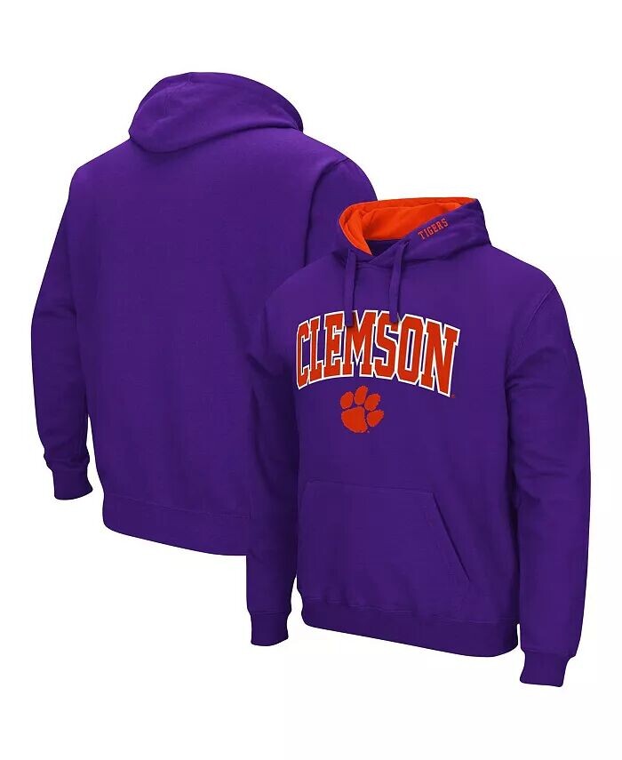 

Мужская толстовка с капюшоном Clemson Tigers Arch and Logo 3.0 Colosseum, фиолетовый