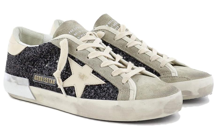 Кроссовки Golden Goose Super-Star Skateboarding Shoes Women's Low-top Dark Mushroom With Outerspace And NB Burgundy, цвет Dark Mushroom with Outerspace and NB Burgundy — фото 3